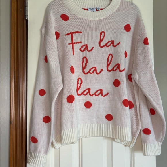Mighty Fine Sweaters - Festive Red Polka Dot Sweater